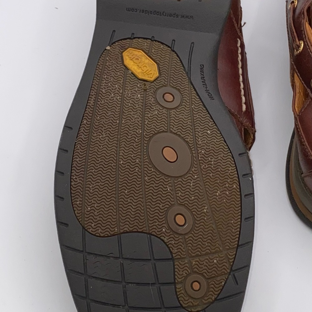 Sperry Top-Sider Gold Cup Leather Fisherman Sandals Deerskin Linings 11.5 M AA13 - Picture 10 of 10